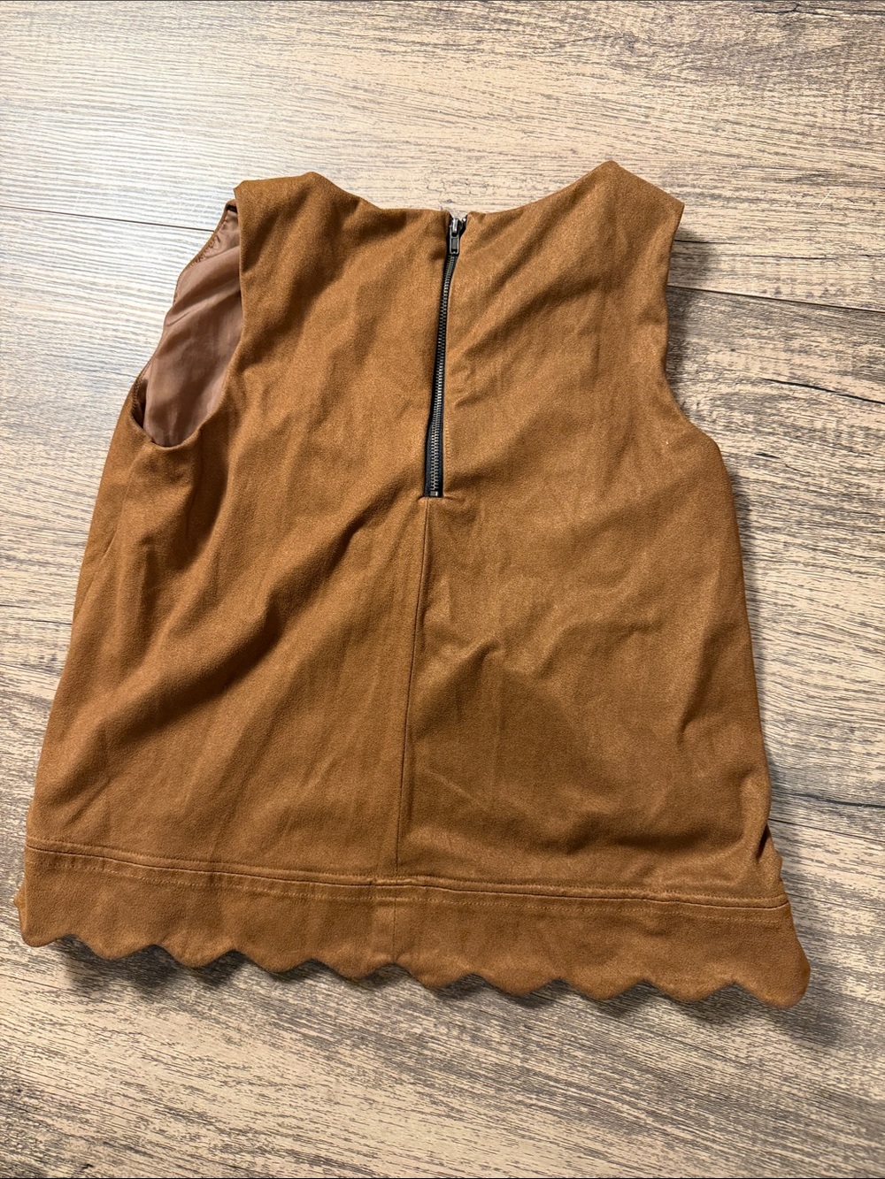Faux Suede Brown Tank - Picture 3 of 4